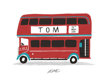 Personalised London Bus Print, 2 of 6