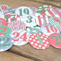 Christmas Patterned Advent Badges And Treat Bags, thumbnail 2 of 4