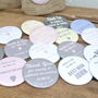 Personalised Wedding Favour Badges, thumbnail 2 of 4