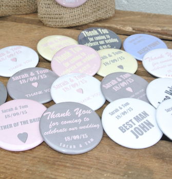 Personalised Wedding Favour Badges, 2 of 4
