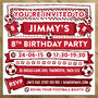 Football Themed Personalised Party Invitations, thumbnail 1 of 4