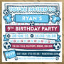 Football Themed Personalised Party Invitations, thumbnail 3 of 4