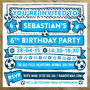 Football Themed Personalised Party Invitations, thumbnail 4 of 4