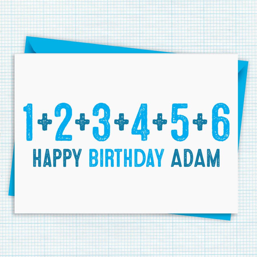 21st Birthday Card In Numbers