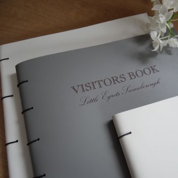 Engraved Leather Visitors Book, 4 of 9