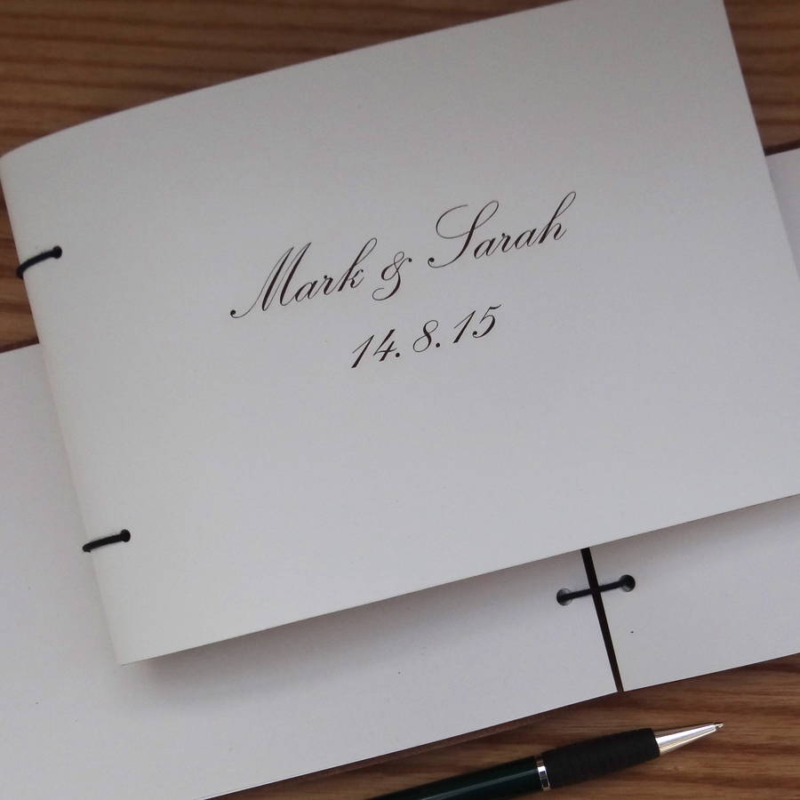 Engraved Leather Wedding Guest Book By Artbox