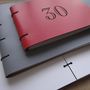 Engraved Leather Birthday Guest Book, thumbnail 8 of 10