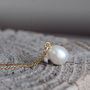 Teardrop Pearl And Diamond Necklace, thumbnail 1 of 8