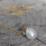 Teardrop Pearl And Diamond Necklace, thumbnail 3 of 8