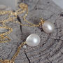 Teardrop Pearl And Diamond Necklace, thumbnail 7 of 8