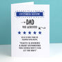 'Customer Review' Personalised Birthday Card For Dad, thumbnail 1 of 2
