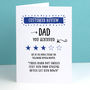 'Customer Review' Personalised Birthday Card For Dad, thumbnail 2 of 2