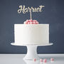 Personalised Name Wooden Cake Topper, thumbnail 1 of 4