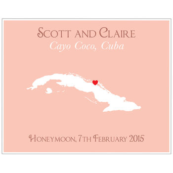 Honeymoon In Cuba Personalised Print, 3 of 11