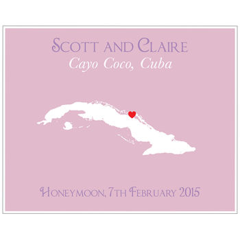 Honeymoon In Cuba Personalised Print, 4 of 11