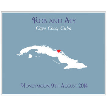 Honeymoon In Cuba Personalised Print, 8 of 11