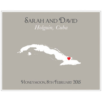 Honeymoon In Cuba Personalised Print, 11 of 11