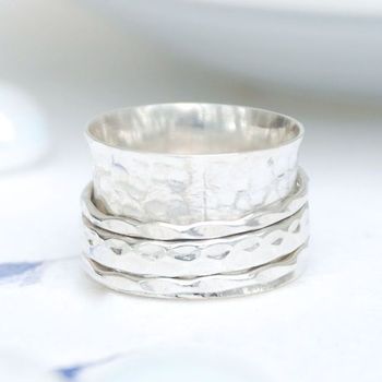 Flo All Sterling Silver Spinning Ring, 5 of 9