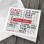 Personalised Father's Day Card For Dad, thumbnail 2 of 6