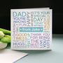 Personalised Father's Day Card For Dad, thumbnail 3 of 6