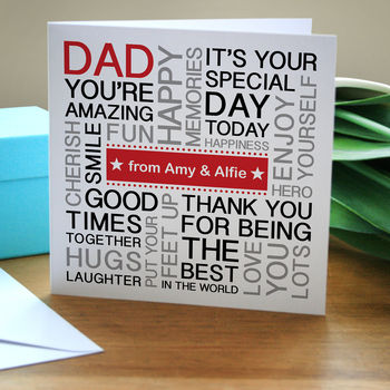 Personalised Father's Day Card For Dad, 5 of 6