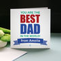 Personalised 'Best Dad' Card For Father's Day, thumbnail 3 of 4