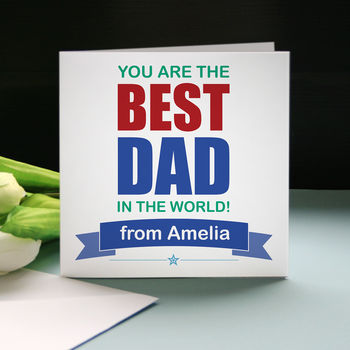 Personalised 'Best Dad' Card For Father's Day, 3 of 4