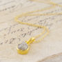 Rough Diamond April Birthstone Gold Plated Necklace, thumbnail 1 of 3