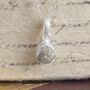 Rough Diamond April Birthstone Sterling Silver Necklace, thumbnail 2 of 3
