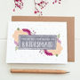 Thank You For Being My Bridesmaid Card, thumbnail 1 of 8