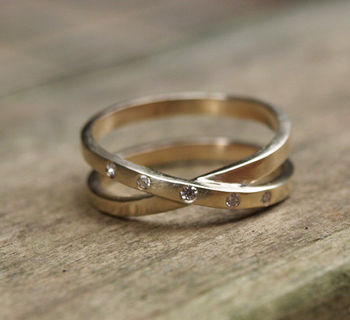 9ct Recycled Yellow Gold Diamond Infinty Band, 3 of 3