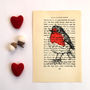 Robin Screen Print On Vintage Book Page, thumbnail 3 of 9