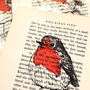 Robin Screen Print On Vintage Book Page, thumbnail 6 of 9