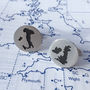 Handmade Map Cutout Cufflinks, thumbnail 1 of 5
