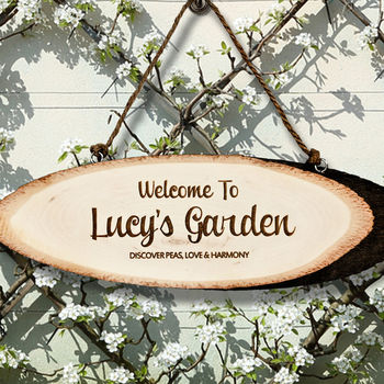 Personalised 'Garden' Wooden Sign, 2 of 3
