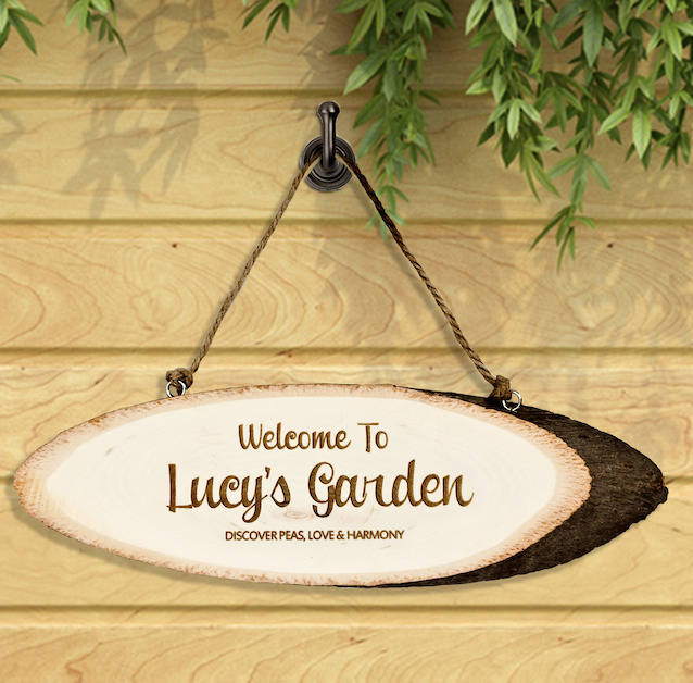 Personalised 'Garden' Wooden Sign, 1 of 3