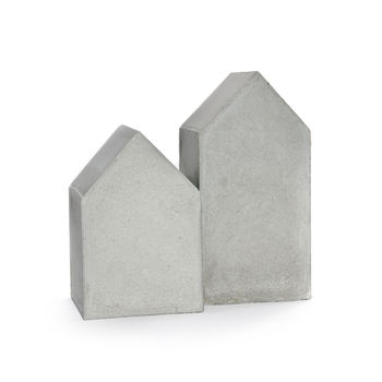 Set Of Two Concrete House Bookends, 4 of 7
