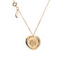 Gold Plated Rose Wax Seal Stamp Necklace, thumbnail 1 of 2