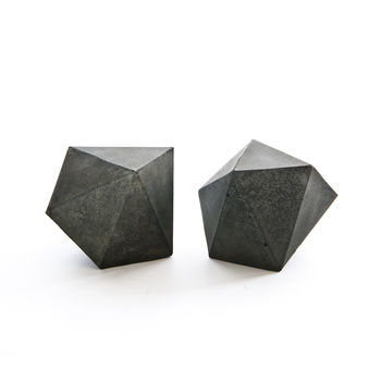 One Concrete Trigonal Dodecahedron Sculpture, 4 of 6