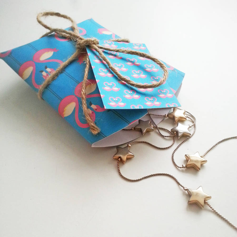 Set Of Six Tropical Flamingo Diy Pillow Gift Boxes By Wild Living