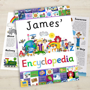 Personalised Childs Gift Boxed Encyclopedia Book, 4 of 9