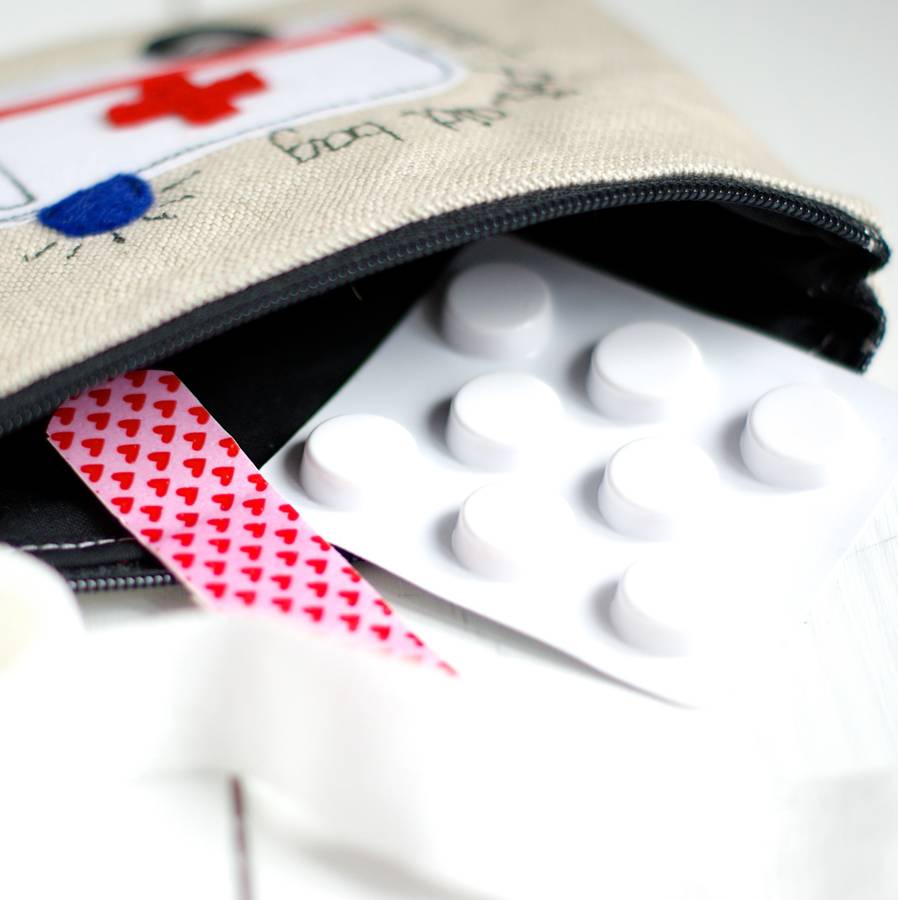 personalised first aid pouch by rosiebull designs