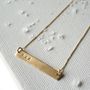 Personalised 9ct Gold Bar Name Necklace, thumbnail 1 of 4