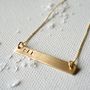 Personalised 9ct Gold Bar Name Necklace, thumbnail 2 of 4