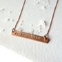 Personalised 9ct Gold Bar Name Necklace, thumbnail 3 of 4