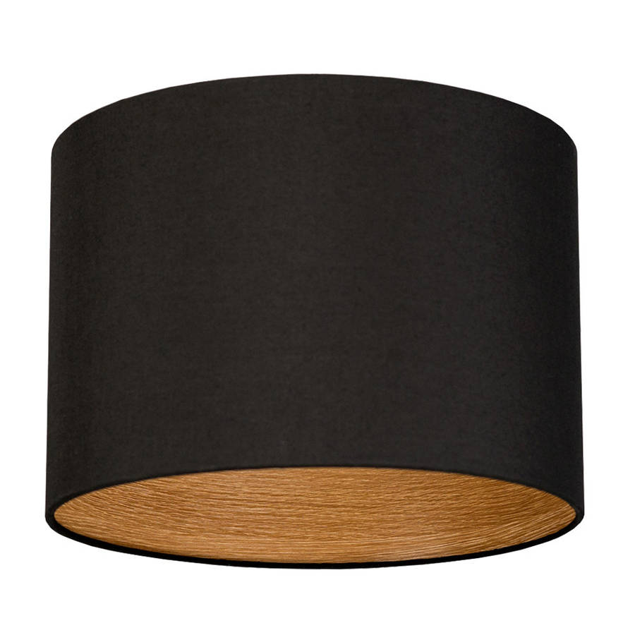 Oak Wood Effect Drum Lamp Shade 40 Colours