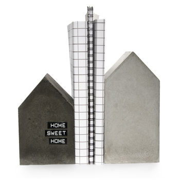 Set Of Two Concrete House Bookends, 2 of 7