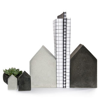 Set Of Five Mini Concrete Houses, 3 of 3