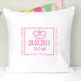 Personalised Baby Birth Details Cushion, thumbnail 2 of 3