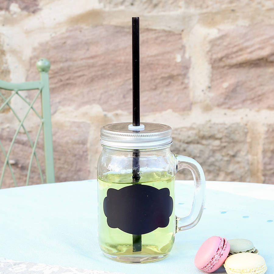 mason jar tumbler with lid and straw by dibor